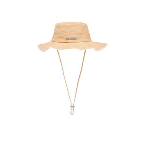 Шляпа Jacquemus Le Bob Artichaut Large Brim Bucket Hat, размер S, бежевый