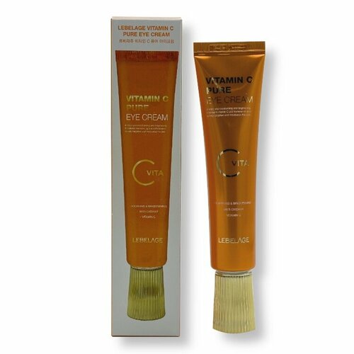 Крем для кожи вокруг глаз с витамином С VITAMIN C PURE EYE CREAM 40 мл, Lebelage, 8809679092475 крем для кожи вокруг глаз vitamin tree eye cream