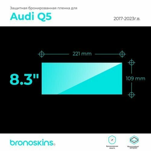 " Мультимедиа, Глянцевая защита Audi Q5 2017-2023