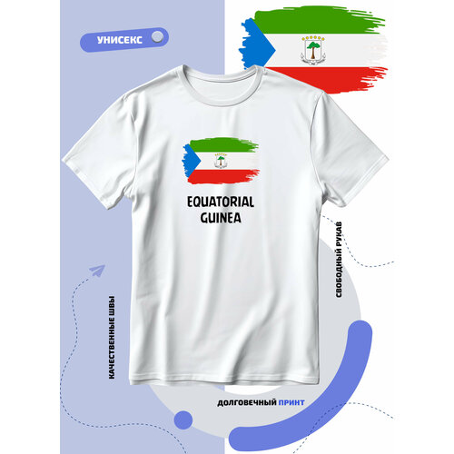 Футболка SMAIL-P с флагом Экваториальной Гвинеи-Equatorial Guinea, размер 7XL, белый