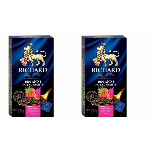 Чай черный Richard, 1000 AND 1 ROYAL NIGHTS, 25 пакетиков, 2 уп