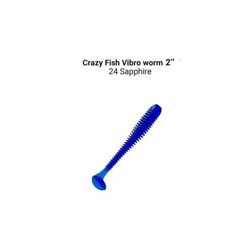 Приманка силиконовая Crazy Fish Vibro Worm 2 5см, 3-50-24-6 cf crazy fish vibro worm 2 3 50 27 6 5см 8шт