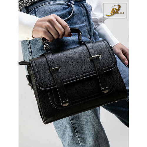 фото Сумка кросс-боди , фактура гладкая, черный ayluxe