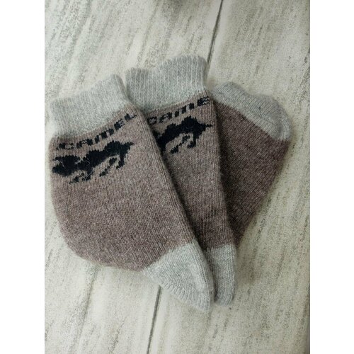 фото Носки , размер 44/46, белый, коричневый мужские