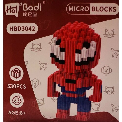 Конструктор Hai Badi человек паук 530 деталей MICRO BLOCKS