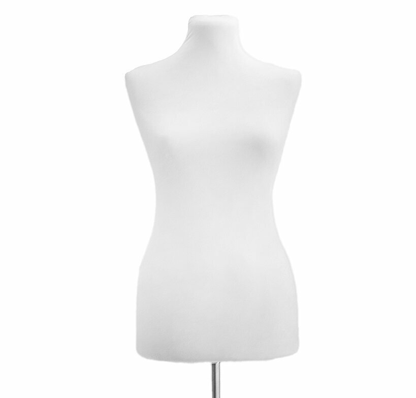 Майка/чехол на портновский манекен белая бархатная, размер 42-44, 84-60-90 см