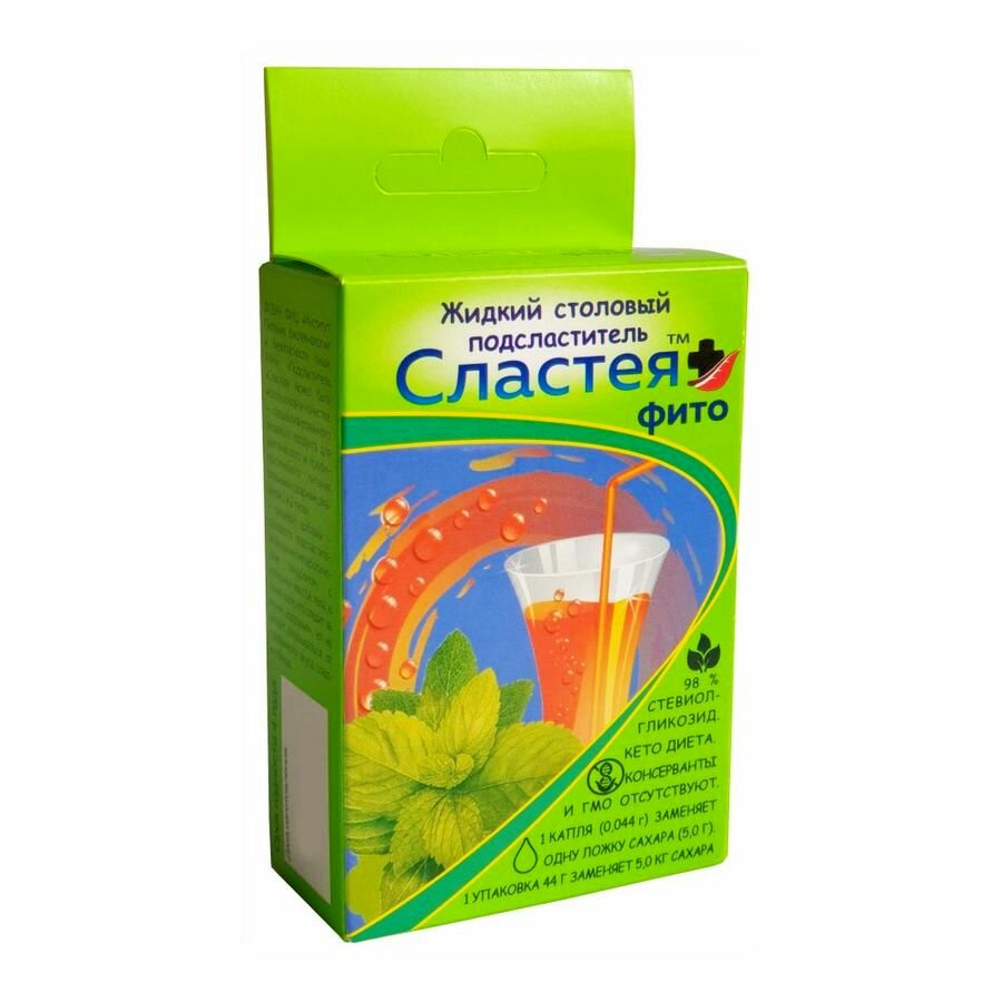 Изображение Стевия в каплях Сластея Фито жидкий натуральный подсластитель, 36 мл х 2 шт.