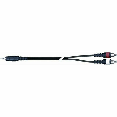 кабель аудио 1xjack 2xrca quik lok sx12 3k 3 0m Кабель аудио 1xMini Jack - 2xRCA QUIK LOK SX40-3K 3.0m