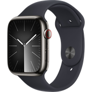 Apple Умные часы Apple Watch Series 9, 41 мм, Midnight Sport Band, Graphite Stainless Steel, size M/L (MRM43)