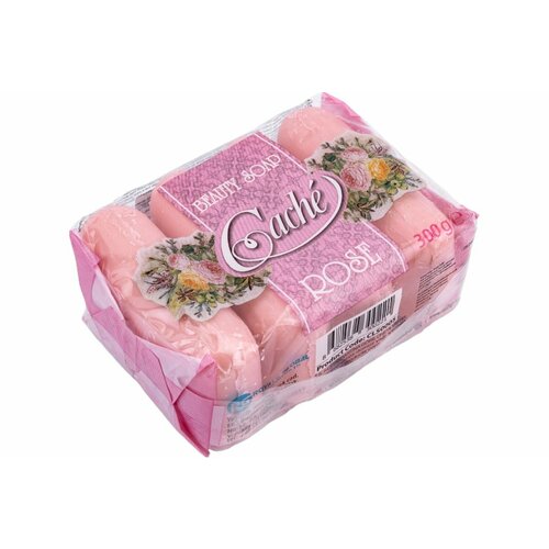 Cache , туалетное мыло для ухода 4pcs X 75gr X 24 экопак роза, CLS0005