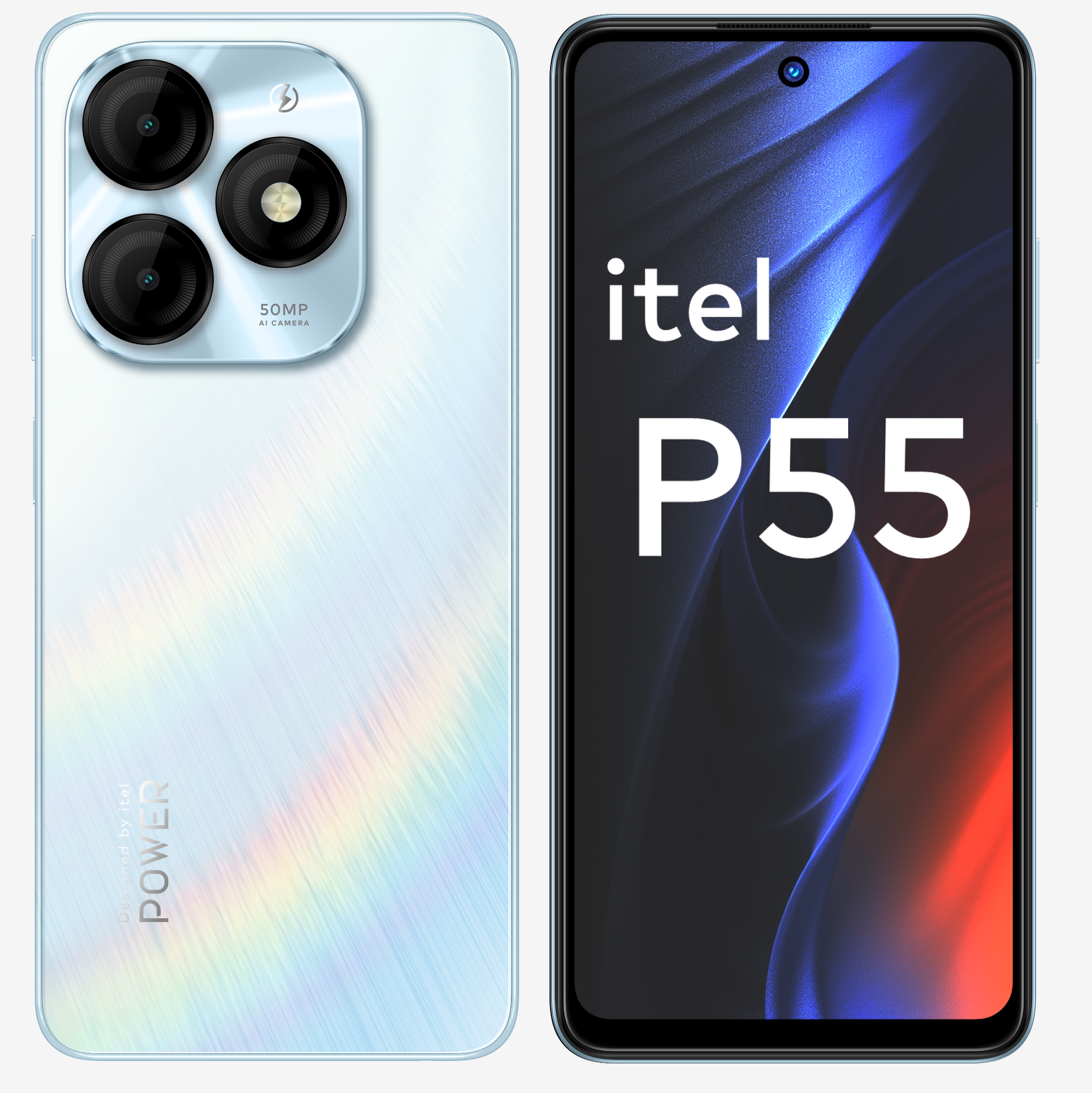 Смартфон itel P55 8+128 ГБ Aurora blue, синий