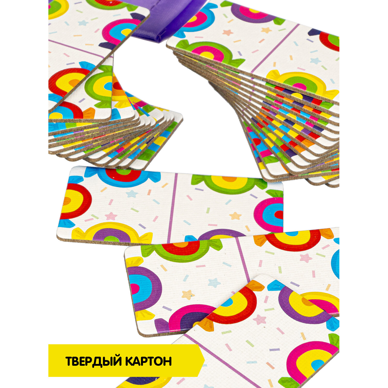 Игра настольная. Домино "КОНФЕТКИ" (ВВ4704) Bondibon - фото №4