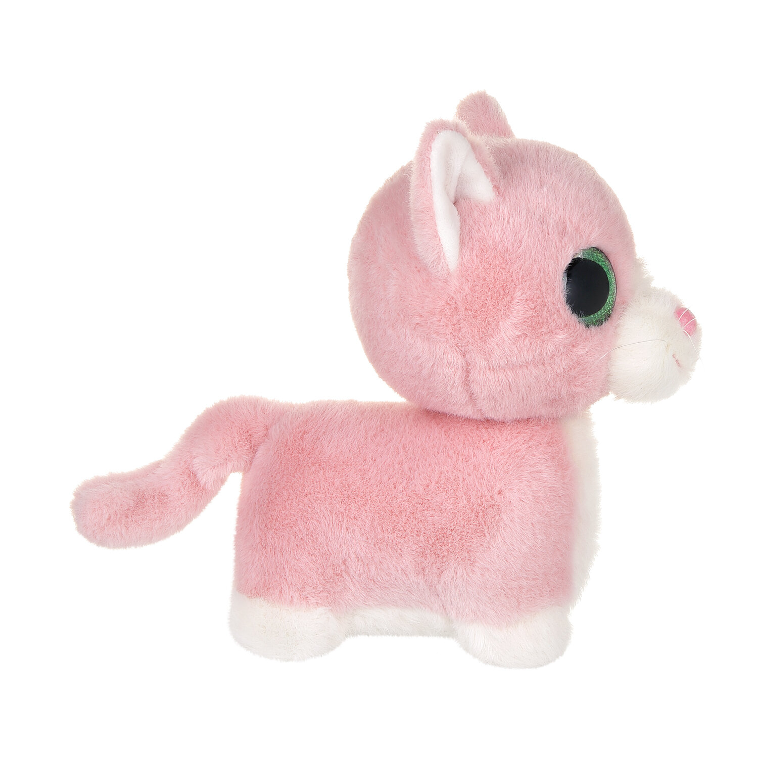 Игрушка мягкая Abtoys кошечка розовая с блестящими глазами - фото №5