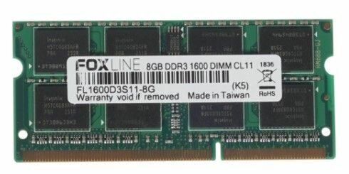 Оперативная память FOXLINE SODIMM DDR3 8GB 1600 MHz (FL1600D3S11-8G)