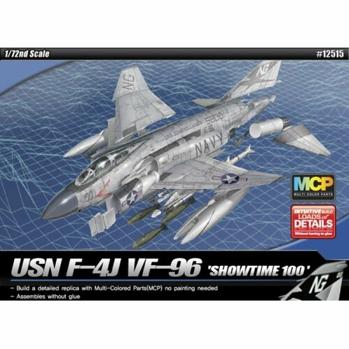 Academy сборная модель 12515 USN F-4J Show Time 100 1:72