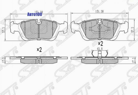 Колодки тормозные перед BMW 3 E46-E36