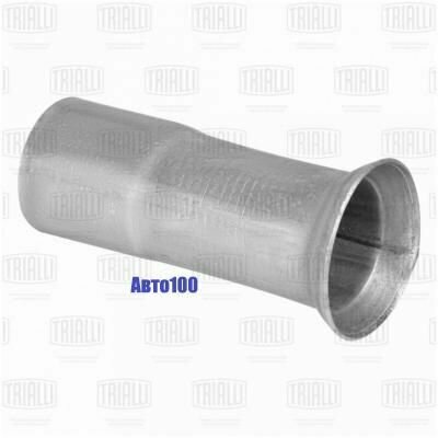 Соединитель труб глушителя - переходник d-45мм/R30/d-56мм L-120 (алюм. сталь) (EMP 453056)