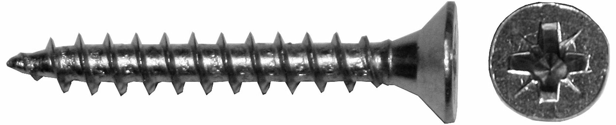 фото Саморезы Tech-KREP 6х150 мм крестообразные универсальные белый цинк 50 шт