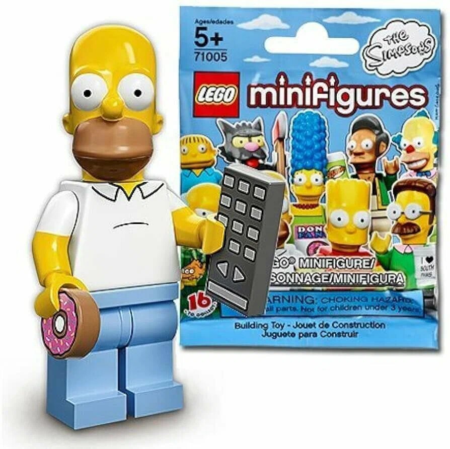 Минифигурка Лего 71005-1 : серия COLLECTABLE MINIFIGURES Lego The Simpsons; Homer Simpson (Гомер Симпсон)