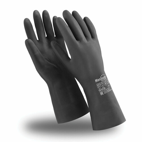 Перчатки неопреновые MANIPULA химопрен, хлопчатобумажное напыление, К80/Щ50, размер 8-8,5 (M), черные, CG-973 перчатки неопреновые manipula химопрен хлопчатобумажное напыление к80 щ50 размер 10 10 5 xl черные cg 973