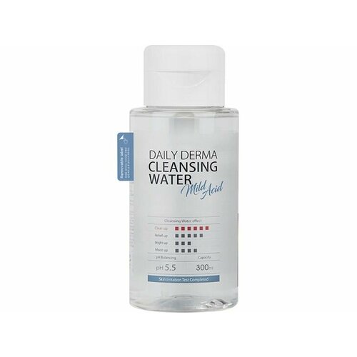 Успокаивающая вода для очищения кожи и снятия макияжа Nightingale DAILY DERMA CLEANSING WATER Mild Acid диски для глубокого очищения кожи nightingale daily derma cleansing pads mild acid