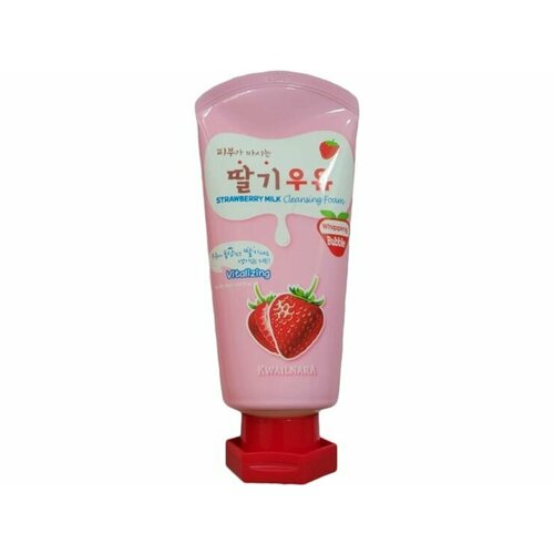 Очищающая пенка для лица с клубникой и молоком Kwailnara STRAWBERRY MILK Cleansing Foam