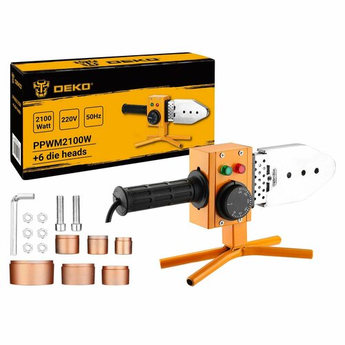фото Аппарат для раструбной сварки deko ppwm2100w 063-4249 80 мм 2100 вт