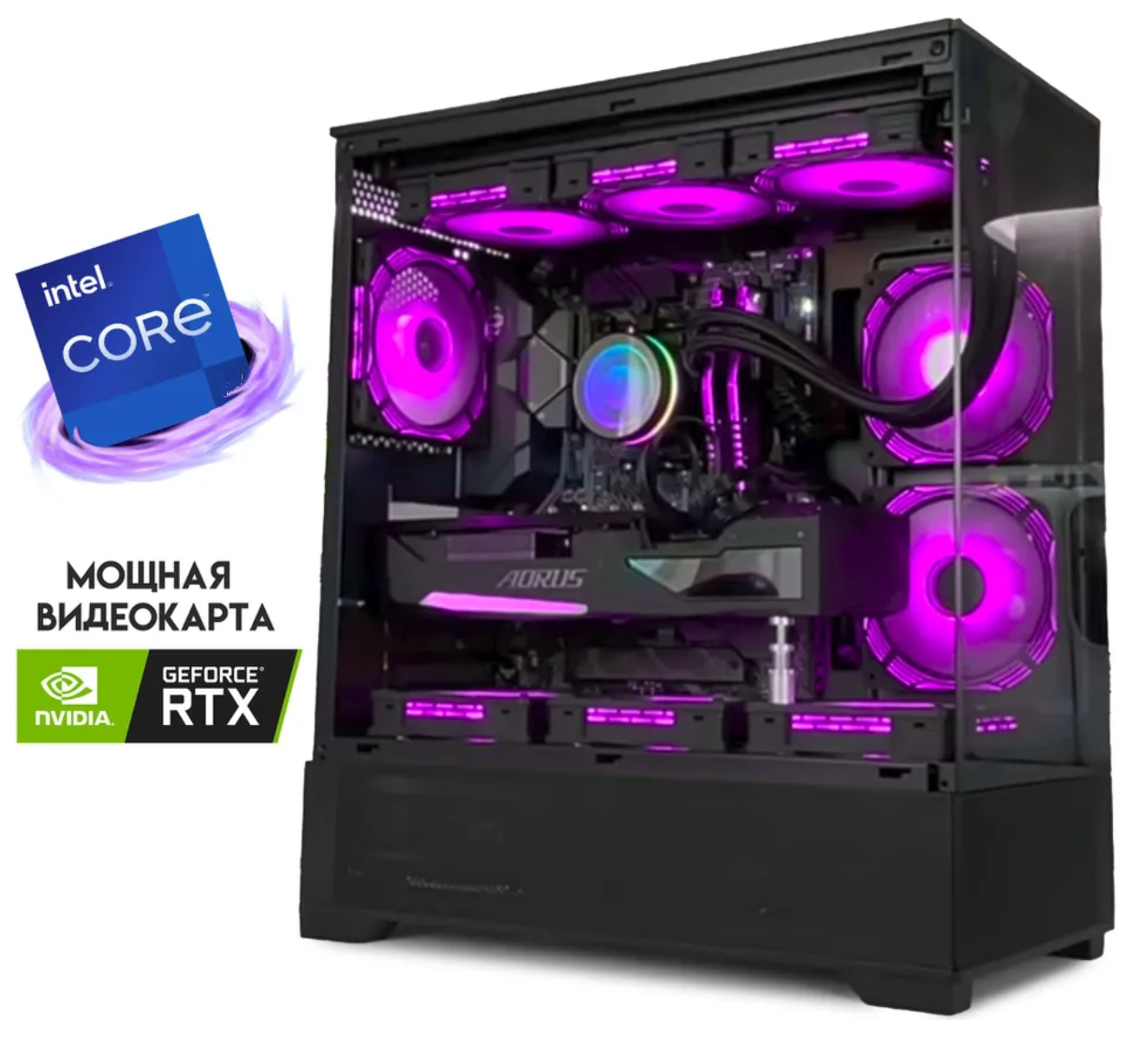 Мощный игровой компьютер (системный блок) Intel Core i9 11900 / GeForce RTX4070 SUPER 12GB / 32GB/ SSD 1TB+ SSD512GB/800W/Win 10 PRO