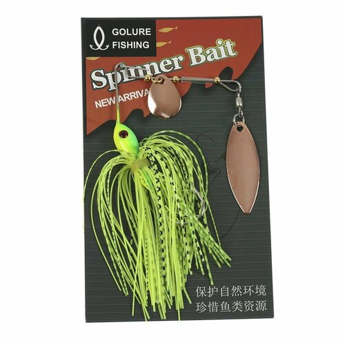 Блесна-спиннербейт Spinnerbait, 17 гр, с 2 лепестками, цвет 18# блесна tsurinoya 7 г 10 г 1 шт с латунной рыболовной блесной металлическая блесна для джига плавающая приманка спиннербейт