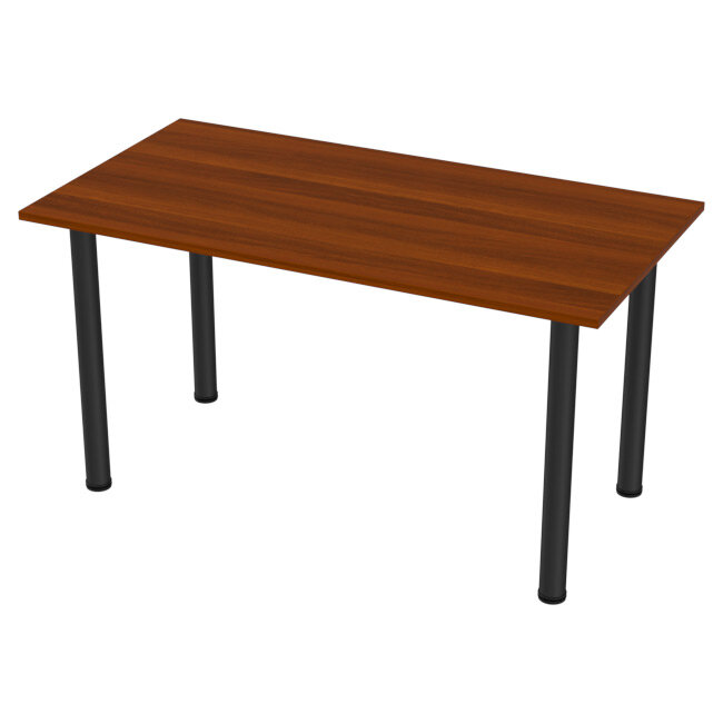 фото Стол Меб-фф Стол на металлокаркасе СХ-48 цвет Орех Итальянский опора черная 140/73/74 см