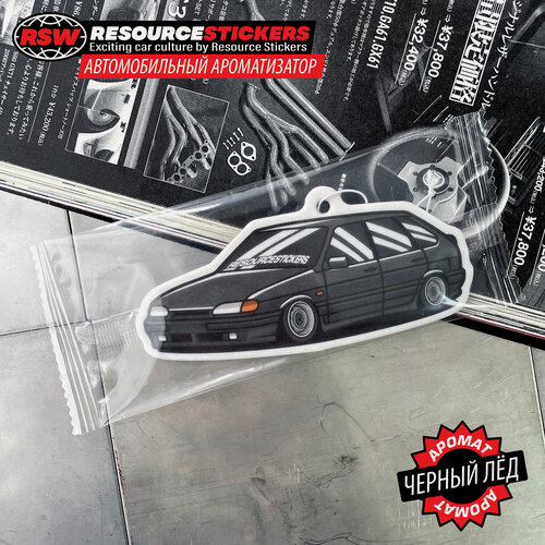 Изображение товара Ароматизатор автомобильный Жигули 2114, черный лед / Resource Stickers