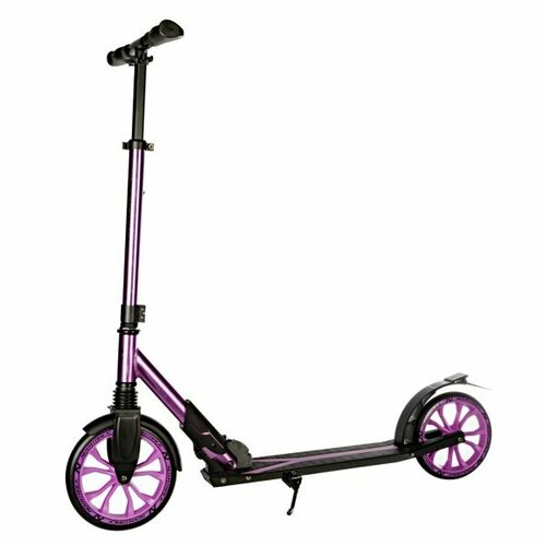 Самокатдля детей NOVATRACK DEFT PRO алюм, амортизатор, колеса 230*200 мм PU, эргономичный Y-руль с фиксатором складных рукоятей, розовый