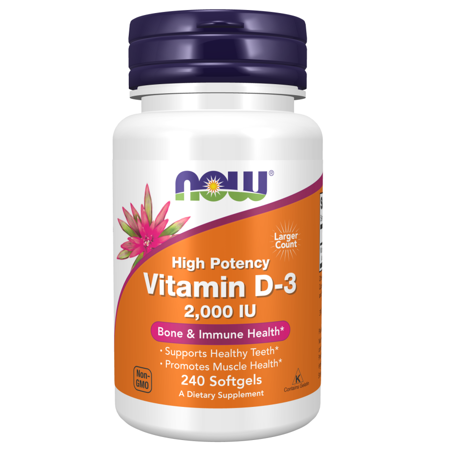 Витамин Д3 NOW Vitamin D3 2000 IU 120 капсул