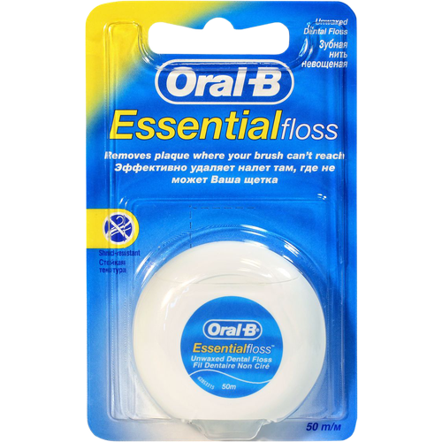 Зубная нить Oral-B Essential Floss мятная вощенаяневощеная 50м в ассортименте 1349₽