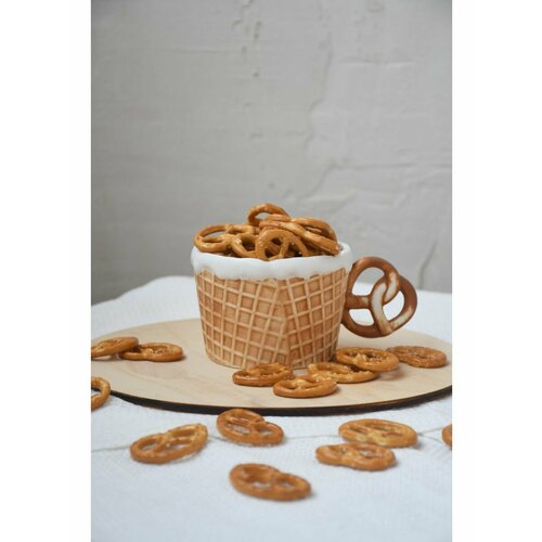 Кружка в форме печенья и вафель