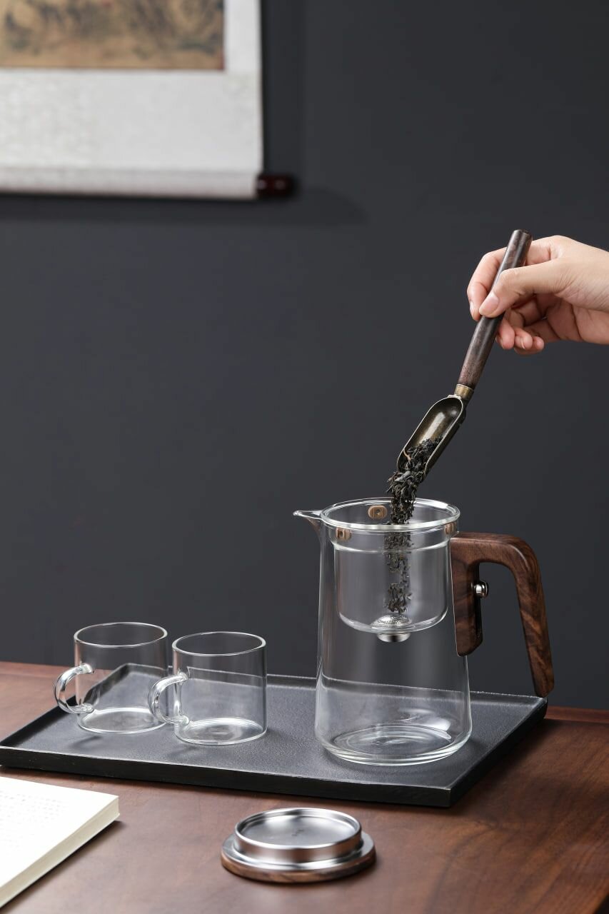 Обзор: Чайник заварочный гунфу типот CFPRESS Premium из боросиликатного стекла, 600 мл