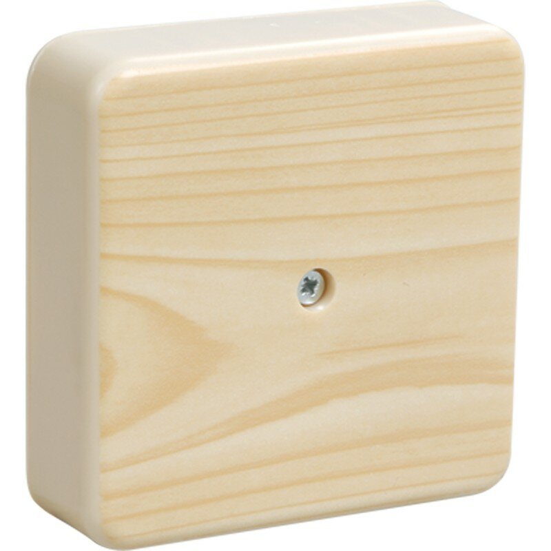 Коробка распаячная КМ для открытой проводки 75х75х20мм сосна IEK цена за 1 шт