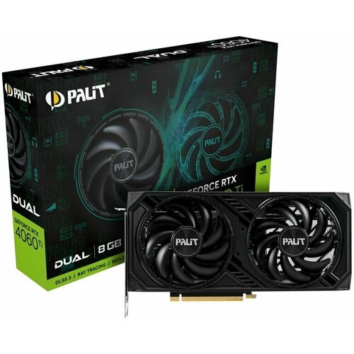 Видеокарта Palit RTX 4060 Ti DUAL 8 ГБ NE6406T019P1-1060D 52540₽