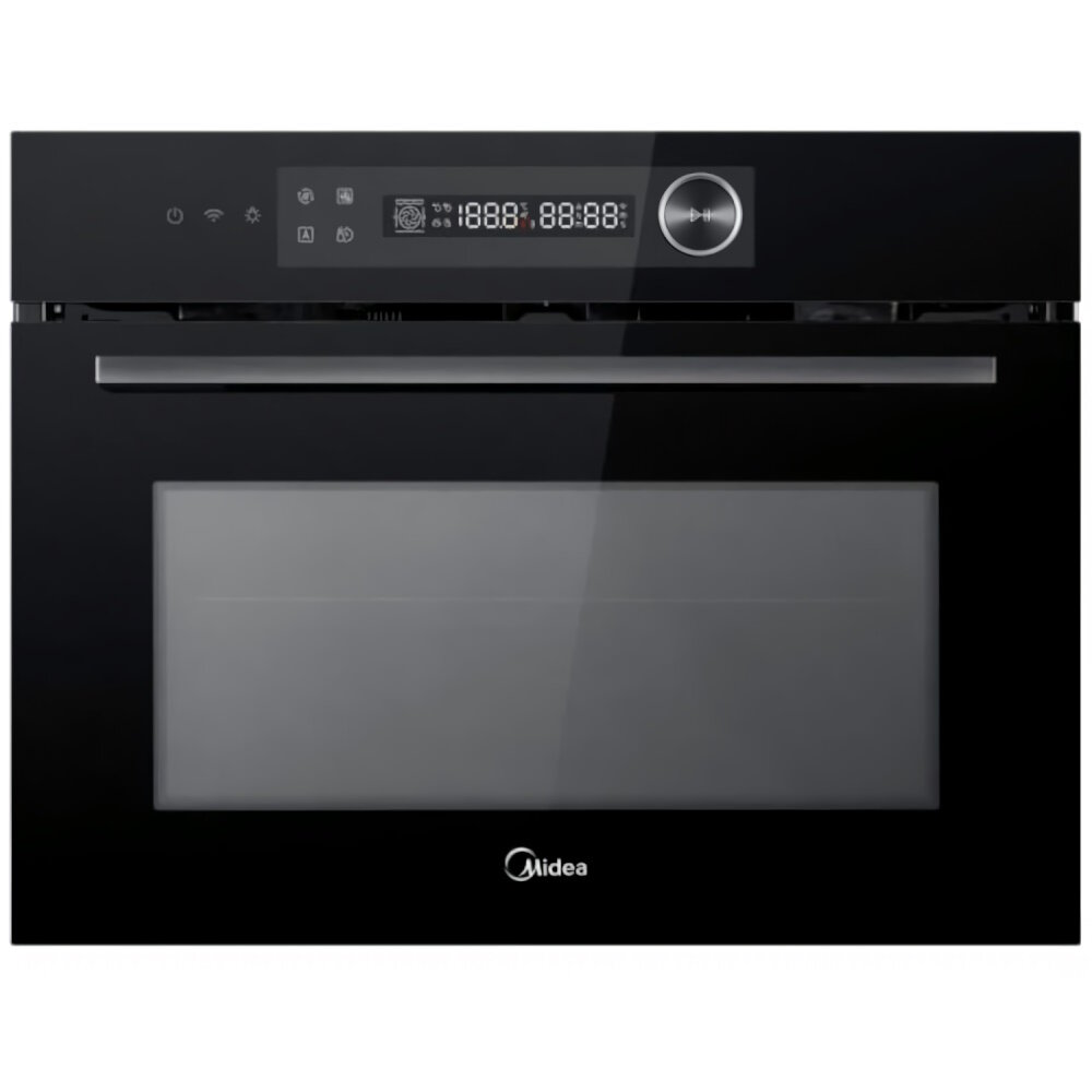 Встраиваемый духовой шкаф Midea MCO82007MBG-I, компактный, 50 литров, функция СВЧ, 13 режимов