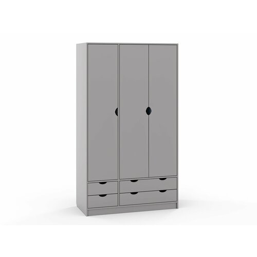Grand Лаворо 7 Шкаф трёхстворчатый распашной 120х210х55 см Вулканический серый с ящиками со штангой 38490₽