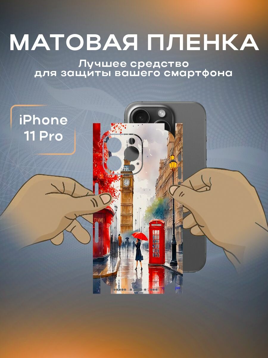 Бронепленка для задней панели для iPhone 11 Pro Anyskin