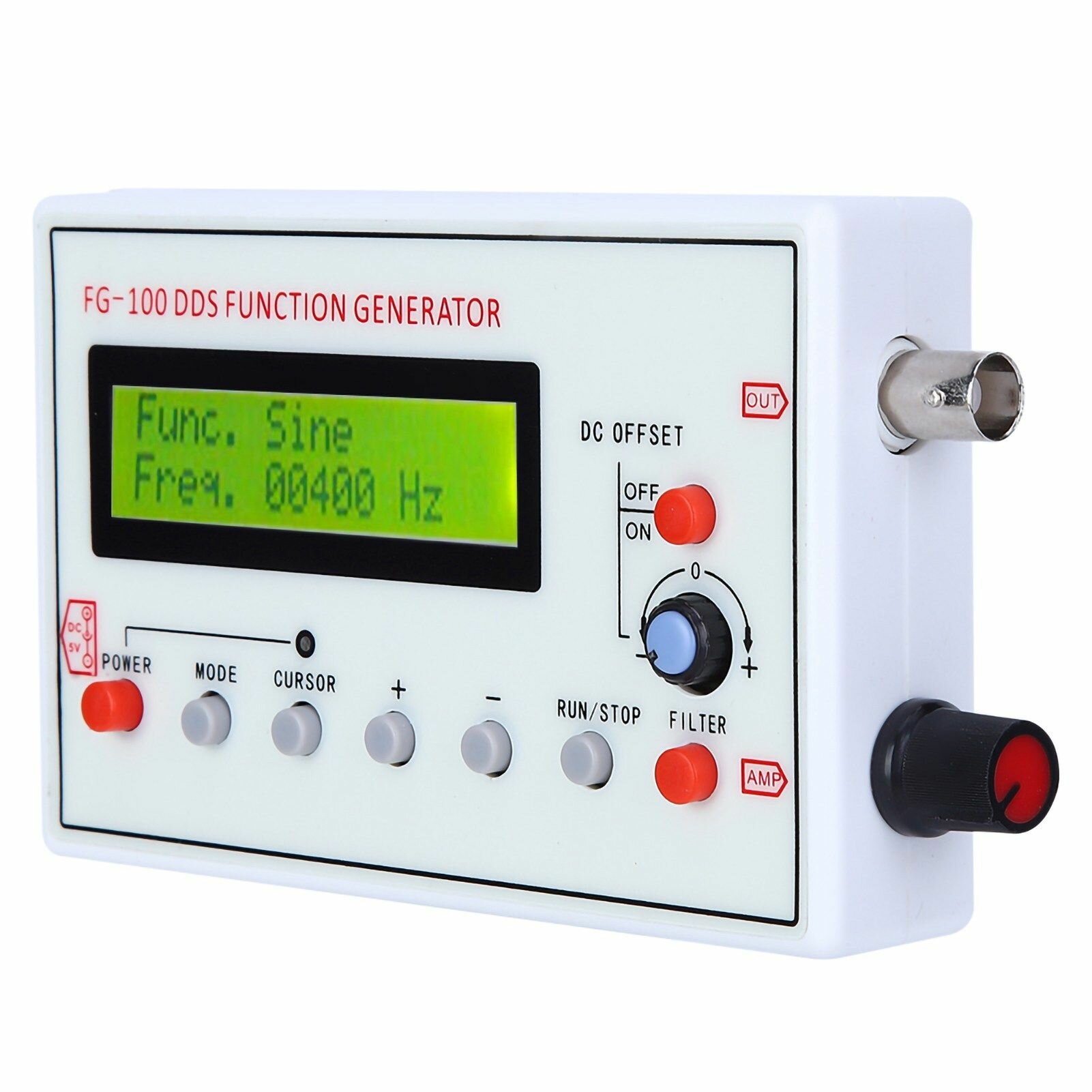 FG-100 DDS функциональный генератор синусоидальной частоты 1HZ-500KHz счетчик источник сигнала генератор измеритель