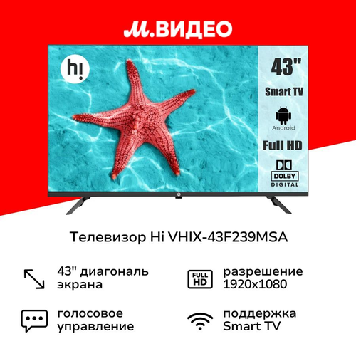 Телевизор Hi VHIX-43F239MSA 19499₽