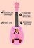 Детская гитара / Гавайская гитара для ребенка Jordani MU2115 Pink Pig