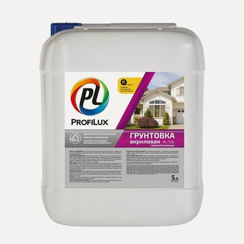 Изображение товара Грунт акриловый для наружных и внутренних работ ProfiLux PL-17A (5л)
