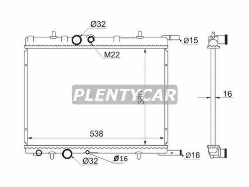Радиатор citroen berlingo 96-22 / c4 04-11 / xsara 97-06 / Sat SGPG0001R