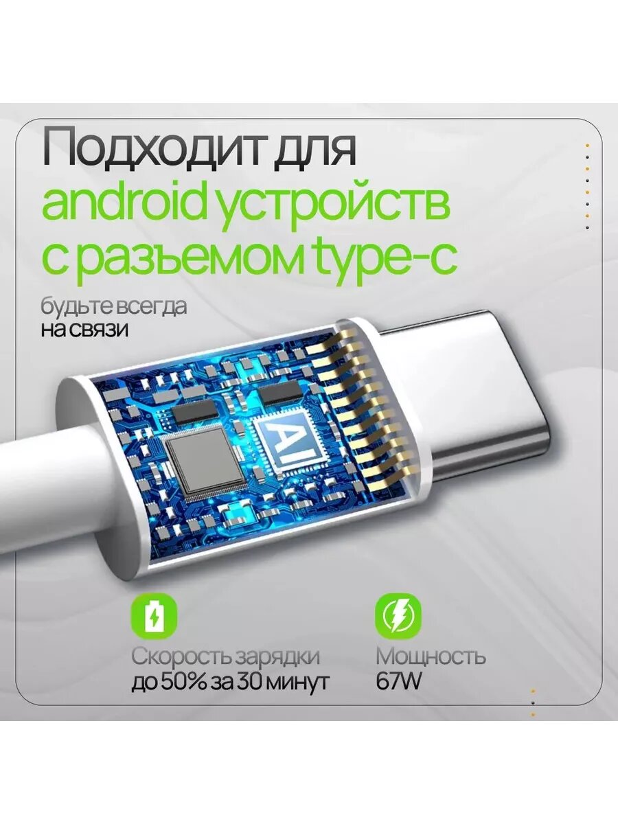 Быстрая зарядка для телефона Xiaomi 67w Type-c — фото 1