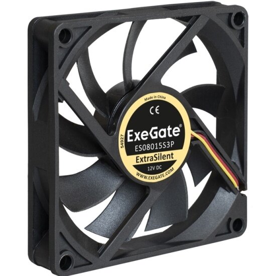 Вентилятор для корпуса Exegate ExtraSilent ES08015S3P 12В DC 80x80x15мм 3pin (EX283373RUS)