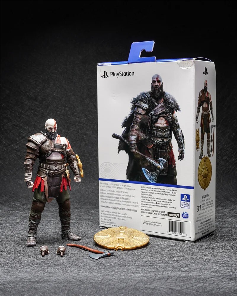 Коллекционная фигурка God of War: Ragnarok Kratos и Atreus Bandai 6 дюймов, God of War Kratos