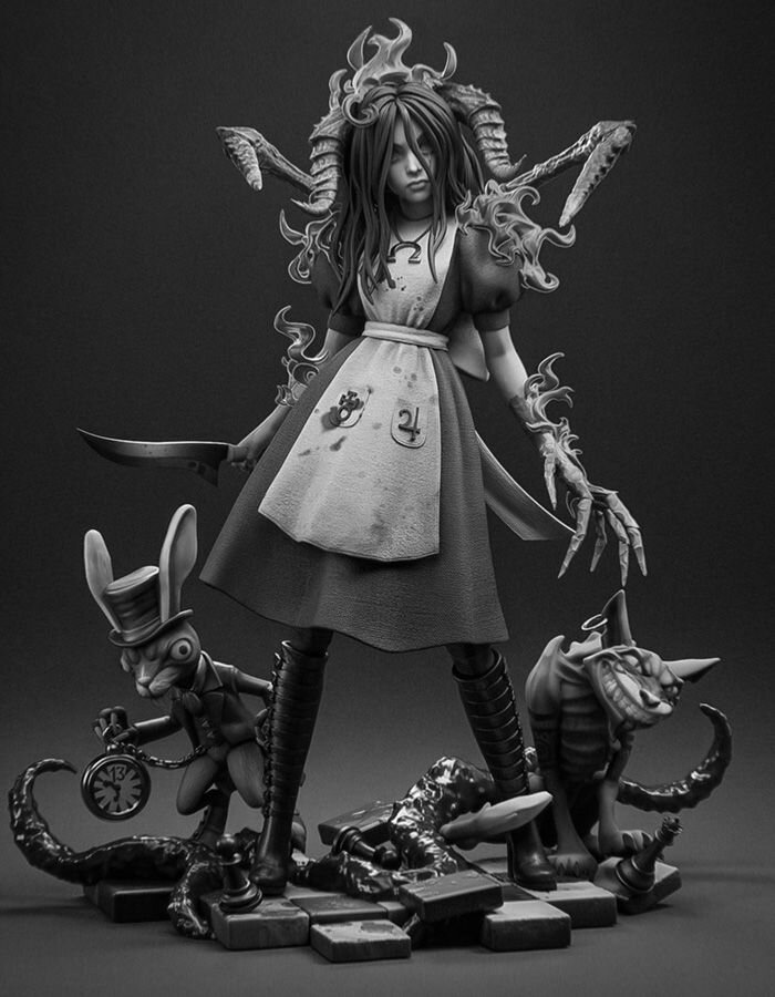 Фигурка под покраску Алиса-American McGee s Alice 20 см